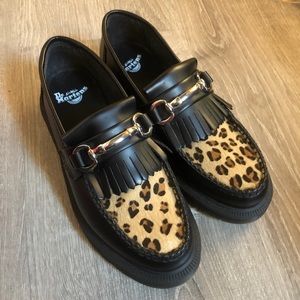 Dr. Martens cheetah leather loafers US5 UK3 EU36